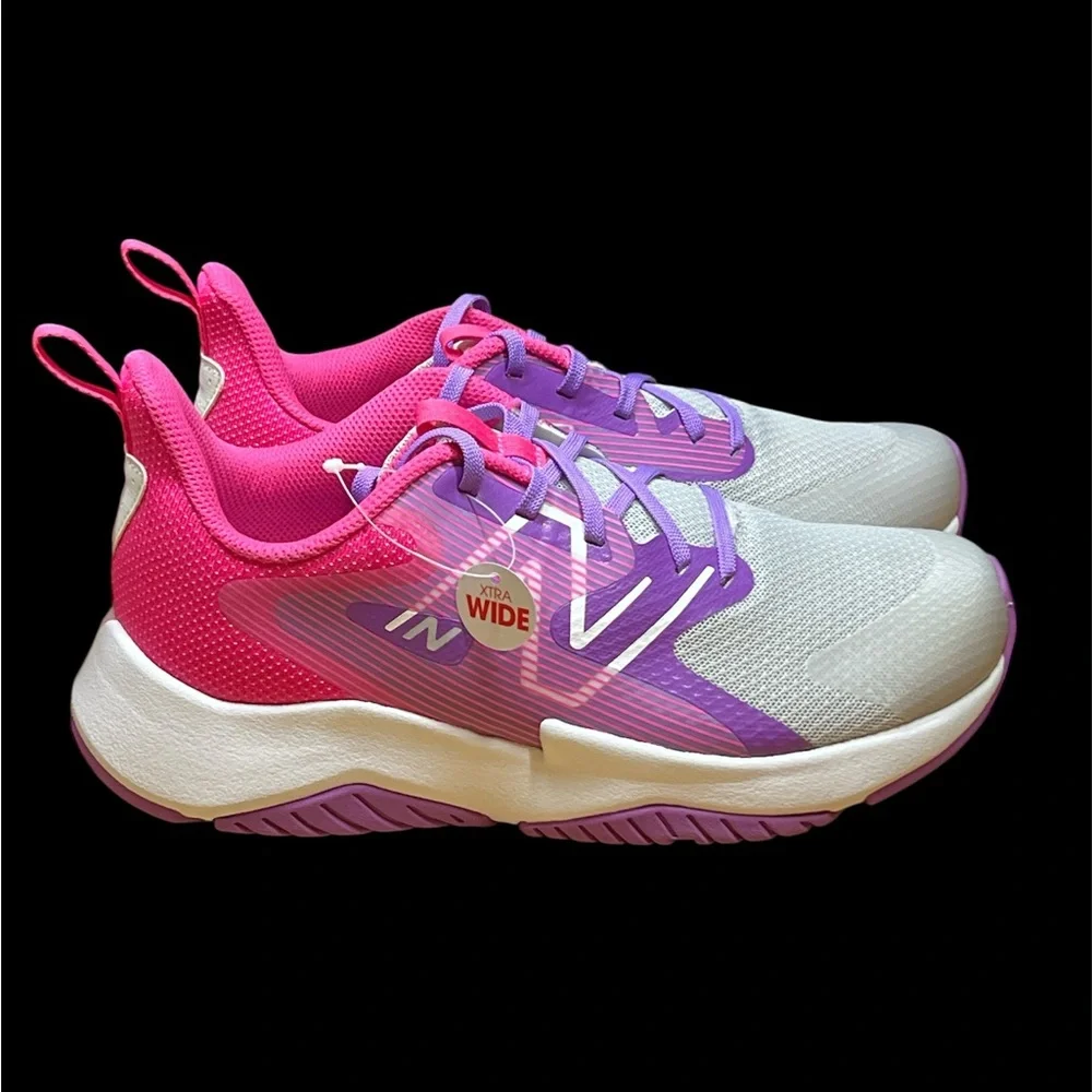 Size 6.5 XTRA WIDE-‎ New Balance Shoes Girls Rave Run V2 Low Sneakers GKRAVGP2